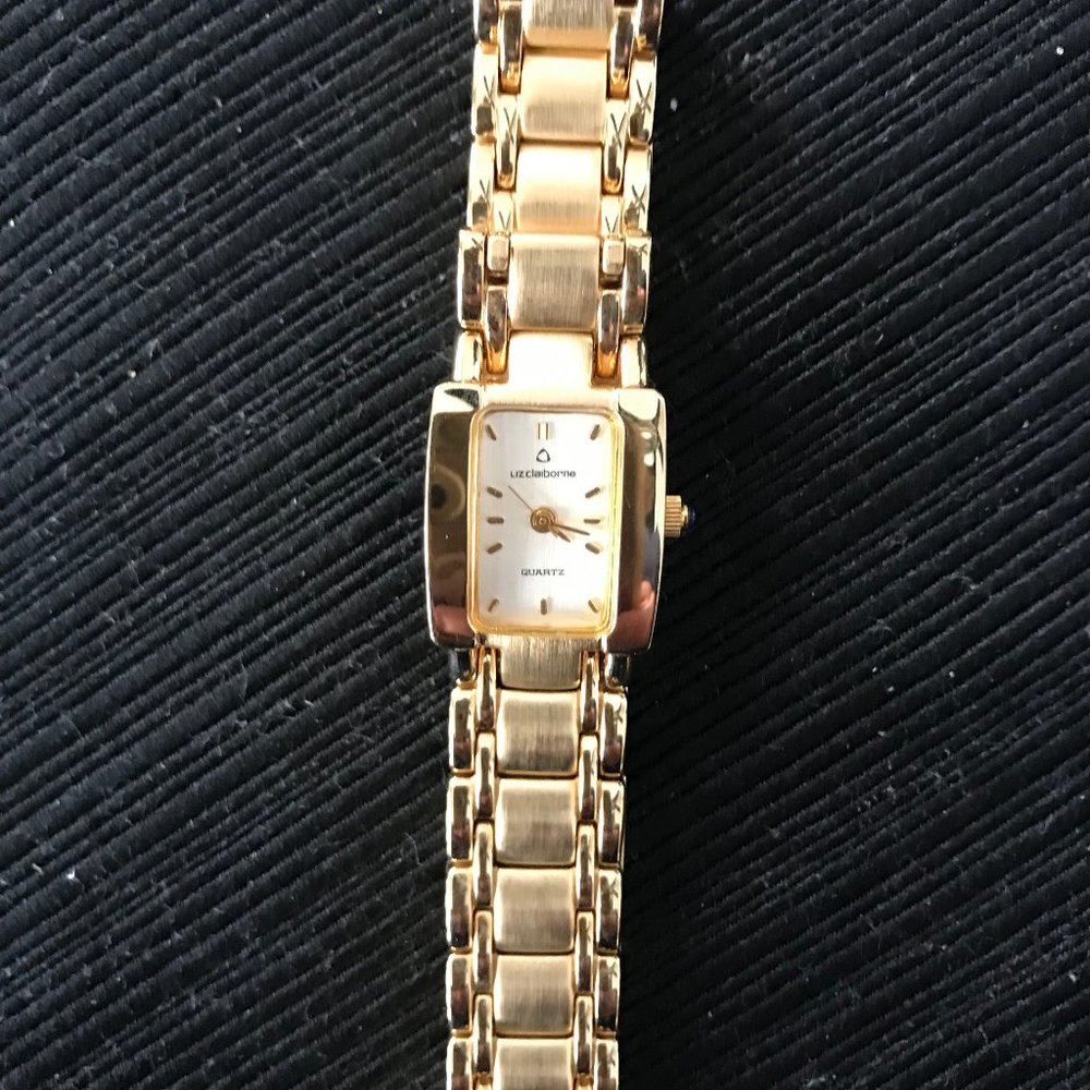 LIZ CLAIBORNE WOMEN'S FASHION GOLDTONE WATCH